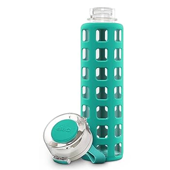 Ello Syndicate Glass Water Bottle with One-Touch Flip Lid